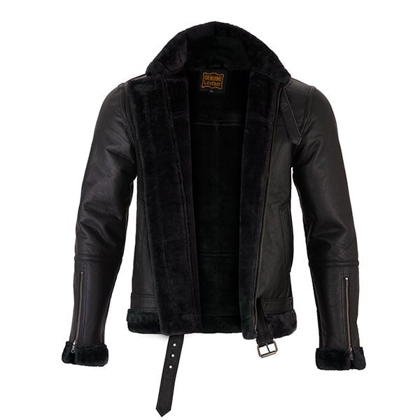 Men's Aviator RAF top B3 Real Shearling Bomber Flying Vest