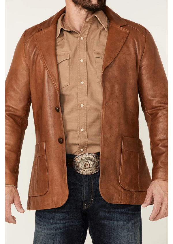 How to Style a Brown Leather Blazer?