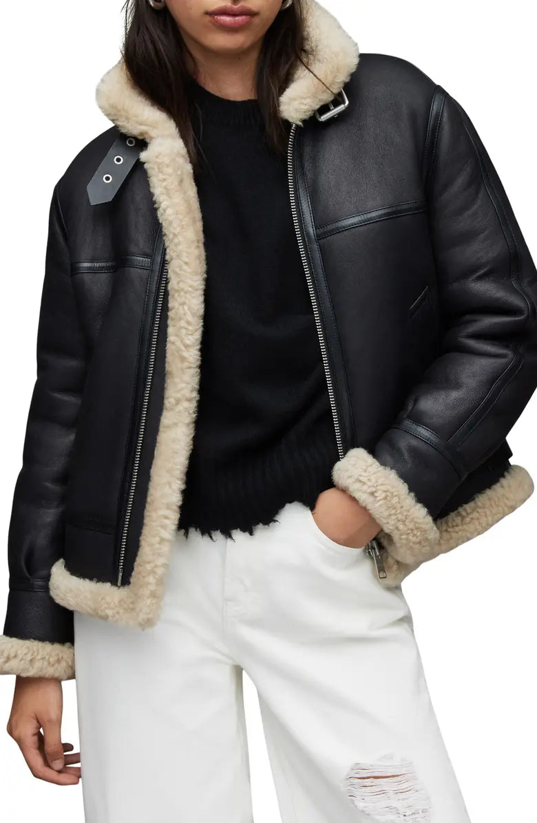 Shearling Jackets | Sherpa Leather Jacket – MARA Leather