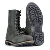 Men's Antique Black High Rise Lace Up Boots