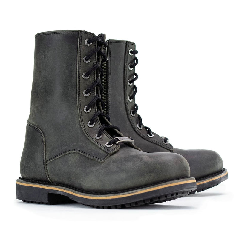 Men's Antique Black High Rise Lace Up Boots