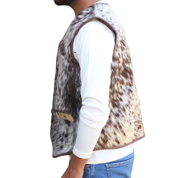 Men's Hair On Cowhide Vest