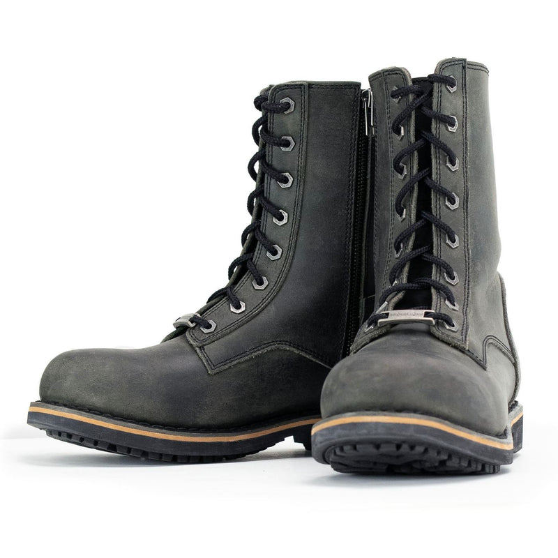 Men's Antique Black High Rise Lace Up Boots