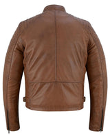 Men's Brown Sheepskin Leather Fashion Jacket