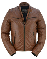 Men's Brown Sheepskin Leather Fashion Jacket