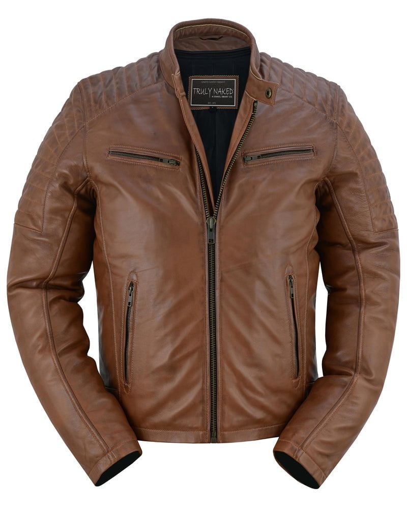 Men's Brown Sheepskin Leather Fashion Jacket