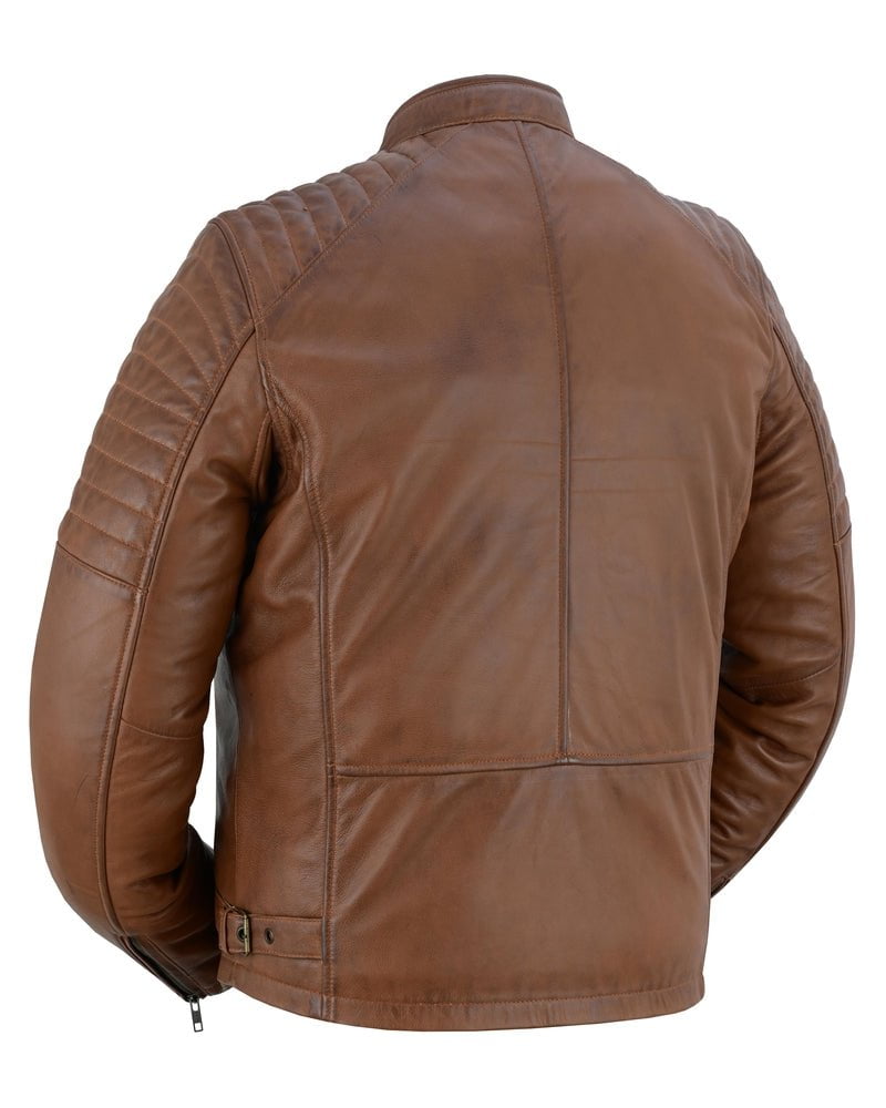 Men's Brown Sheepskin Leather Fashion Jacket