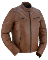 Men's Brown Sheepskin Leather Fashion Jacket