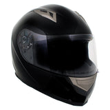 Gloss Black Full Face Motorcycle Helmet w/ Intercom - Built-in Speaker and Microphone for Men / Women