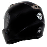 Gloss Black Full Face Motorcycle Helmet w/ Intercom - Built-in Speaker and Microphone for Men / Women