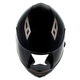 Gloss Black Full Face Motorcycle Helmet w/ Intercom - Built-in Speaker and Microphone for Men / Women