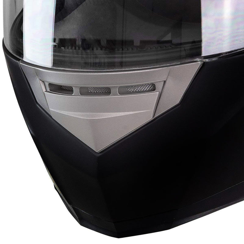 Gloss Black Full Face Motorcycle Helmet w/ Intercom - Built-in Speaker and Microphone for Men / Women