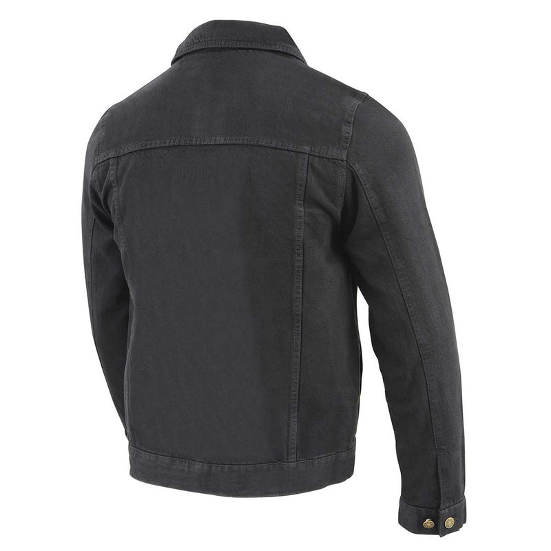 Men's Classic Black Jean Denim Biker Jacket