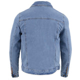 Men's Classic Blue Jean Denim Biker Jacket