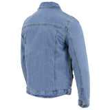 Men's Classic Blue Jean Denim Biker Jacket