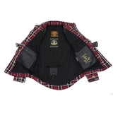 Men's Plaid Flannel Biker Shirt w/ CE Approved Armor