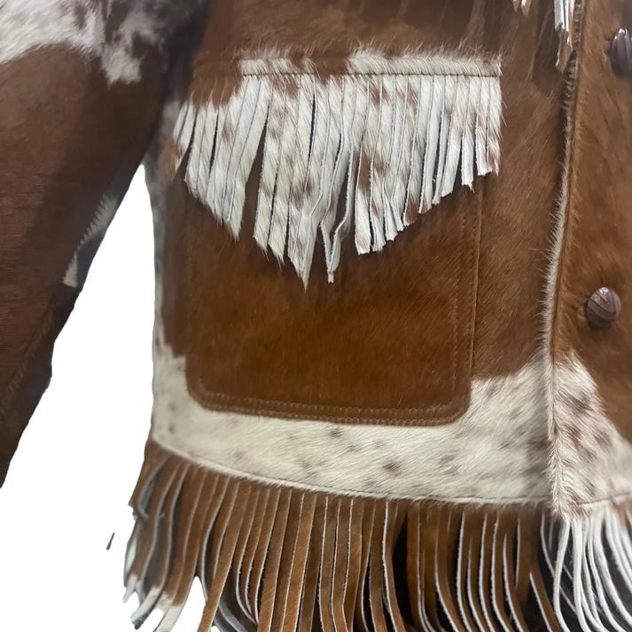 Men's Cowhide Western Fringe Jacket