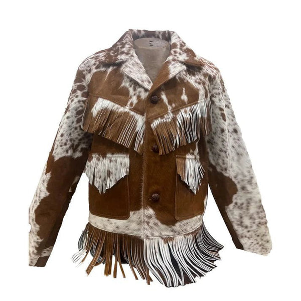 Men's Cowhide Western Fringe Jacket