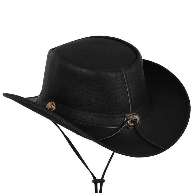 This Is My Cowboy Hat Leather Patch Hat Black