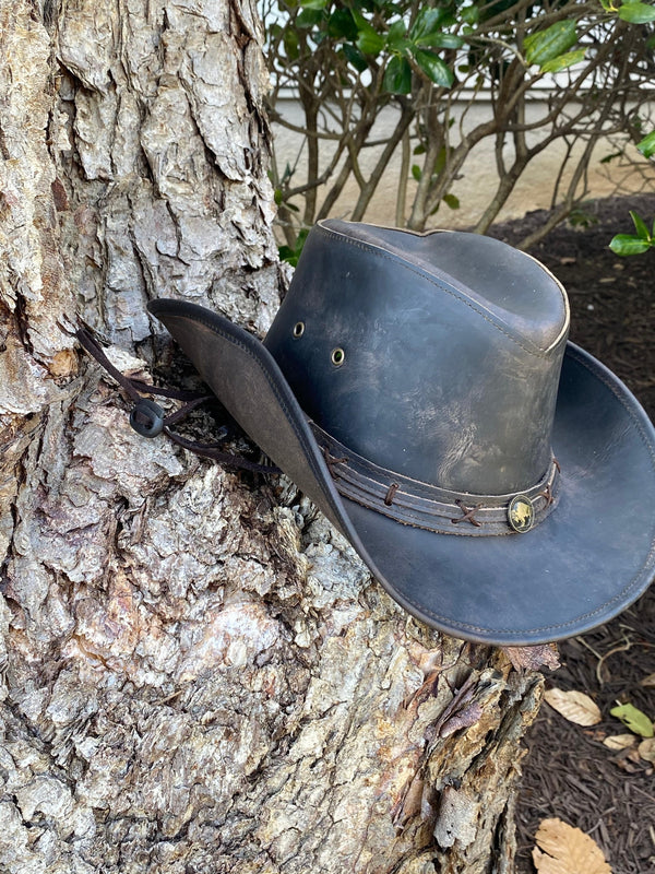 Western - Mens Leather Cowboy Hat by American Hat Makers