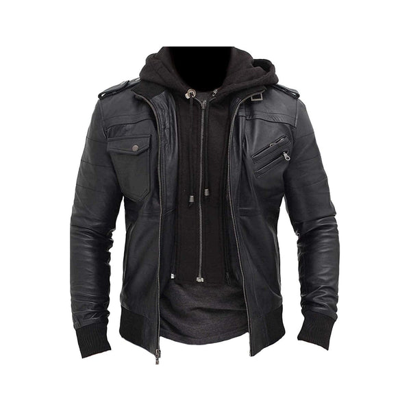 Classic Bomber Leather Jacket – Buckle and Hide Leather LLC